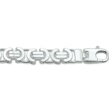 Heren collier van 925 Zilver, Konings schakel, Plat 8.5 mm - Lengte 60cm