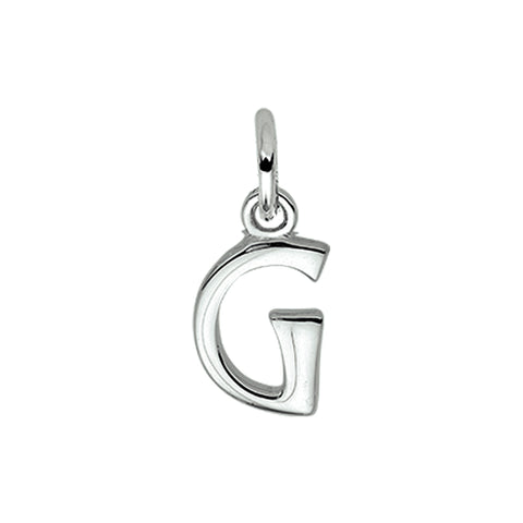 925 Zilveren letter hanger - Letter G - 7 x 12 mm