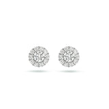 Ronde Oorknoppen van Gerhodineerd Zilver met Zirkonia - Diameter 5.8mm