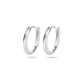 Klapoorringen van Gerhodineerd Zilver Halfrond model - Diameter 12.5 en Breedte 1.5mm