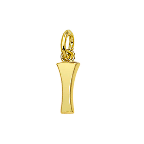 14 Karaat Geelgouden hanger - Letter I - 3.5 x 12.5 mm