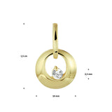 Hanger Rondje Zirkonia Goud (Geelgoud)