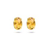 Oorknoppen van 14 Karaat Geelgoud met Citrien 1.44ct (2x 0.72ct)
