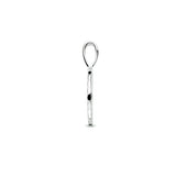 Ronde Hanger Gediamanteerd van Gerhodineerd Zilver - Diameter 12.5mm