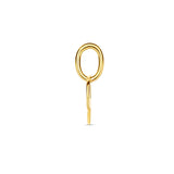 Letter P - Hanger van 14 Karaat Geelgoud - 4.5 x 6 mm