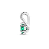 Hanger Met Synthetische Geboortesteen Mei | Gerhodineerd Zilver - Formaat 5 x1 0mm