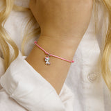 Armband Eenhoorn Zilver Gerhodineerd Met Rubber/Nylon/Leer