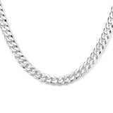 Zilveren collier lengte 45 cm - Gourmet 7,8 mm - Zilver Wit