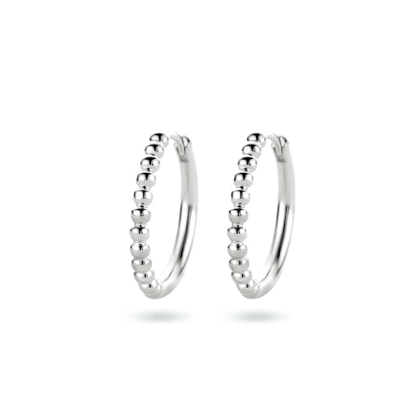 Oorringen van Gerhodineerd Zilver Bolletjes - Diameter 15mm en Breedte 2mm
