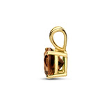14 Karaat Geelgouden Hanger met Rookkwarts 0.91ct - Diameter 6.3mm