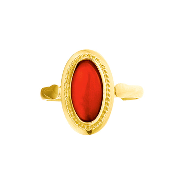 Ring Bloedkoraal Goud (Geelgoud)