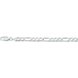 Herenarmband 6mm van 925 Zilver, Figaro schakel - Lengte 22cm