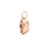 Hanger Morganiet 4.75ct en Diamant 0.25ct 14 Karaat Roségoud