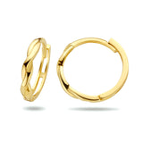 Klapoorringen Gedraaid 14 Karaat Geelgoud - Diameter 14.5mm
