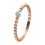Aanschuifring Bolletjes Zirkonia Goud (Roségoud)