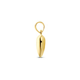 Hartvormige hanger 11 x 16 mm van 14 Karaat Geelgoud