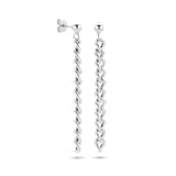 Oorhangers met Schakelmotief van Gerhodineerd Zilver - Hoogte 50mm