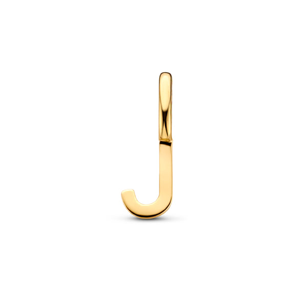 Letter J - Hanger van 14 Karaat Geelgoud - 3 x 9.5 mm