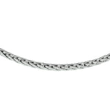 Damescollier van Gerhodineerd Zilver, Vossenstaart schakel 4mm - Lengte 43cm