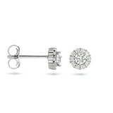 Ronde Oorknoppen van Gerhodineerd Zilver met Zirkonia - Diameter 5.8mm