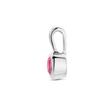 Hanger met Synthetische Geboortesteen Oktober | Gerhodineerd Zilver - Formaat 5.5 x 11mm