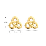 Oorknoppen van 14 Karaat Geelgoud - Formaat 7.5x7.5mm