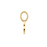 Letter B - Hanger van 14 Karaat Geelgoud - 3.5 x 9.5 mm