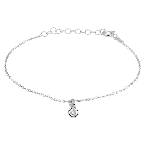 Armband Zirkonia 16 + 3 Cm Zilver Gerhodineerd