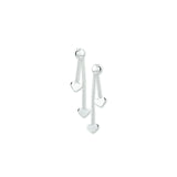925 Zilveren kinderoorhangers Hartjes - Formaat 4.3 x 28 mm