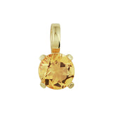 Geelgouden hanger met Citrien 1.00ct - 14Krt. Goud - formaat 7 x 13 mm