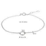 Armband Zeshoek 16,5   17,5   18,5 Cm Zilver Gerhodineerd