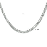 Herencollier van 925 Zilver, Vossenstaart schakel 3,3mm - Lengte 50cm