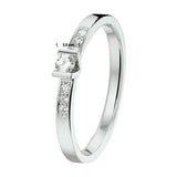 Ring Diamant 0.12ct  H Si Goud (Witgoud Met Palladium)