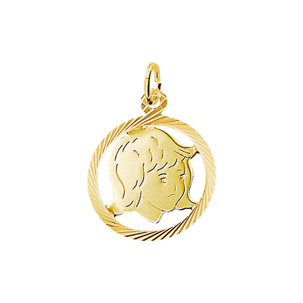 Hanger Meisje Gediamanteerd 19 Mm Goud (Geelgoud)