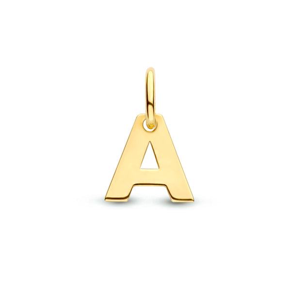 Letter A - Hanger van 14 Karaat Geelgoud - 6 x 6 mm