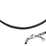 Leren basis collier 50 cm - 3,0 mm - Edelstaal & Leer