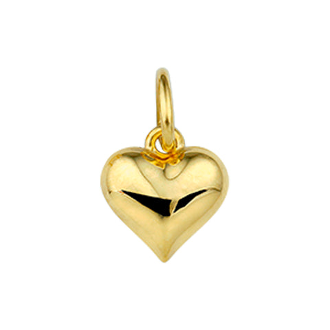 Hartvormige hanger 7.5 x 7 mm van 14 Karaat Geelgoud
