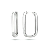 Paperclip klapoorringen van Gerhodineerd Zilver - Formaat 3 x 26.5 mm
