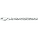 Heren collier van 925  Zilver, Konings schakel 3mm - Lengte 60cm