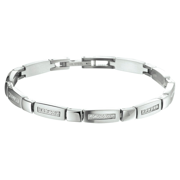 Damesarmband 5mm van Edelstaal met Zirkonia - Lengte 19.5cm