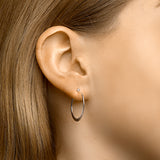 Oorringen 0.6 mm van Gerhodineerd Zilver met Scharnier - Diameter 22.5mm