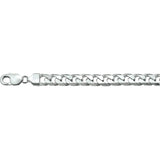 Herenarmband 7.5mm van 925 Zilver, Gourmet 6 Zijdes Geslepen - Lengte 22cm