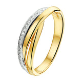 Ring Diamant 0.13ct H Si Goud (Bicolor Goud Geel/Wit)