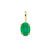 Hanger Groen Agaat 0.65ct Goud (Geelgoud)