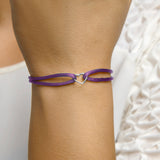 Damesarmband met Gerhodineerd Zilveren Hart - Lengte 13+13cm