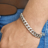 Herenarmband 10.5mm van Edelstaal,  Gourmet Schakel - Lengte 21cm