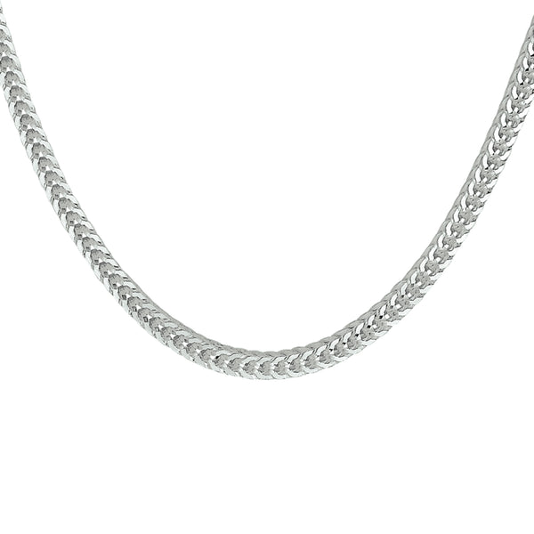 Herencollier van 925 Zilver, Vossenstaart schakel 3,3mm - Lengte 60cm