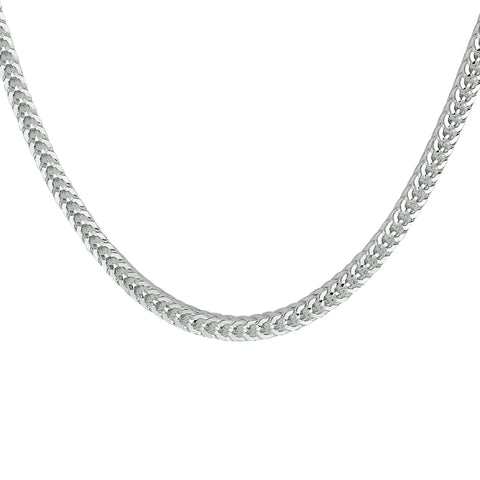 Zilveren collier lengte 50 cm - Vossenstaart 3,3 mm - Zilver Wit