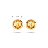 Oorknoppen van 14 Karaat Geelgoud met Citrien 1.40ct (2x 0.70ct)