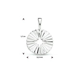 Ronde Hanger Gediamanteerd van Gerhodineerd Zilver - Diameter 12.5mm
